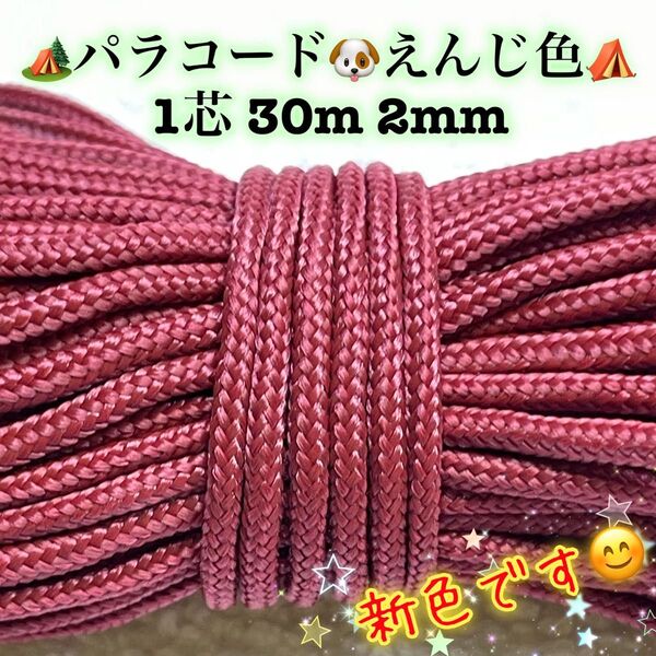 ☆★パラコード★☆1芯 30m 2mm☆★えんじ色★手芸とアウトドアなど用★