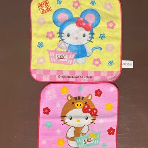 ハローキティ ネズミキティ タオルハンカチ イノシシキティ ミニタオル プチタオル フレッセイ FRESSAY 干支 はろうきてい