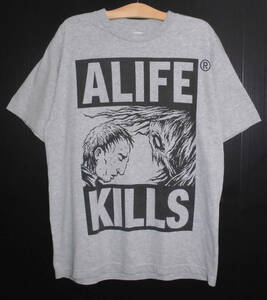 ALIFE エーライフ ALIFE KILLS グラフィックロゴ 半袖Tシャツ L グレー