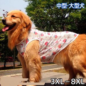 犬服 ペット服 中型犬 大型犬 メッシュ タンクトップ:3XL〜8XL