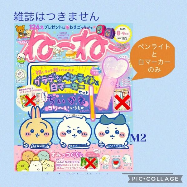 ねーねー 2023年 8月号 【付録】 ペンライト&白マーカーセット 推し活にも