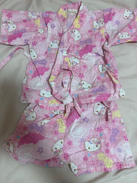 【美品】キティーちゃん甚平 80 女の子