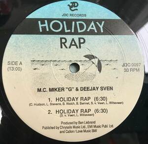 M.C.MIKER G & DEEJAY SVEN / HOLIDAY RAP / PARTY TUNE