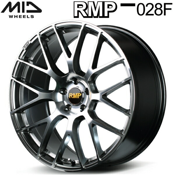 MID RMP 028F ホイール1本 ハイパーメタルコート/ミラーカット 7.5J-18インチ 5穴/PCD120 インセット+43