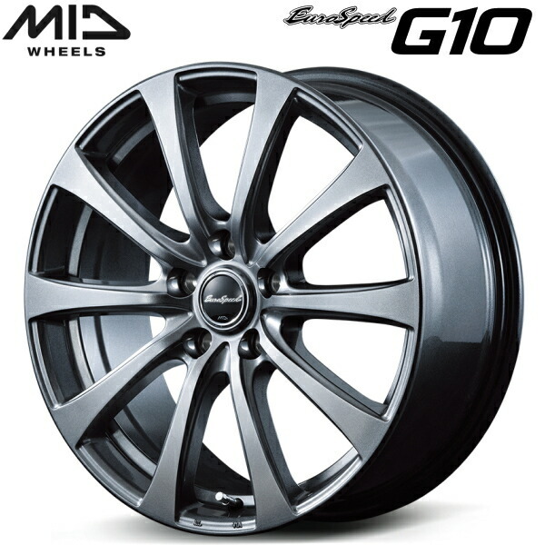 MID EuroSpeed G10 ホイール4本 メタリックグレー 6.5J-16インチ 5穴/PCD114.3 インセット+48