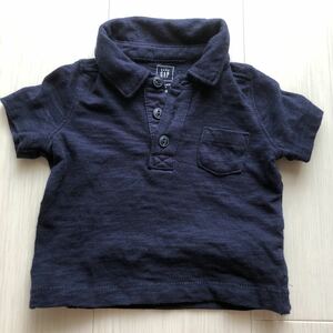 BABYGAP GAP polo-shirt with short sleeves navy 50 0~3 child clothes baby clothes 