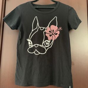 お値下げ♪ガルシアマルケス ハイビスカス ヒッピーちゃんTシャツ サイズ1 日本製 ラメ ユーズド 古着 80年代