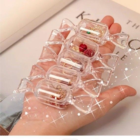 キャンディ型のクリアケースクリア キャンディ 小物ケース プレゼント アクセサリー ラッピング ギフト10個入り