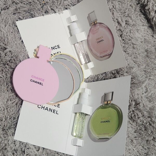 CHANEL チャンス オードパルファム ノベルティ コンパクトミラー セット
