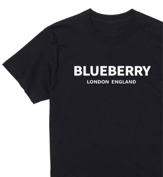 男女兼用 BLUEBERRYブルーベリー パロディTシャツ /黒