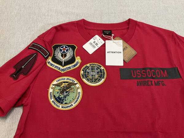 AVIREX / アヴィレックス USSOCOM ワッペン仕様 クルーネック Tシャツ / 未使用品 / サイズ M / A1550