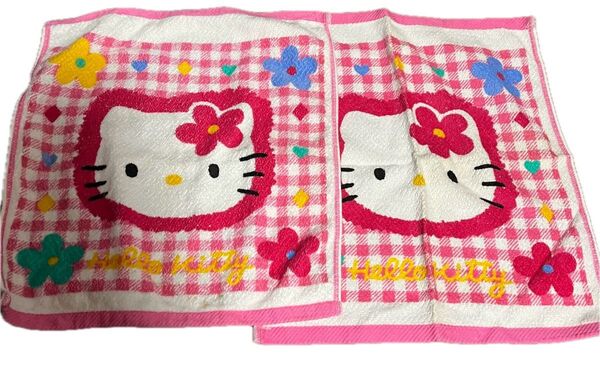 ハローキティ ハンドタオル 90年代 レトロ 2枚セット レア