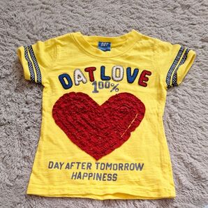 DAT デザインTシャツ 110 イエロー