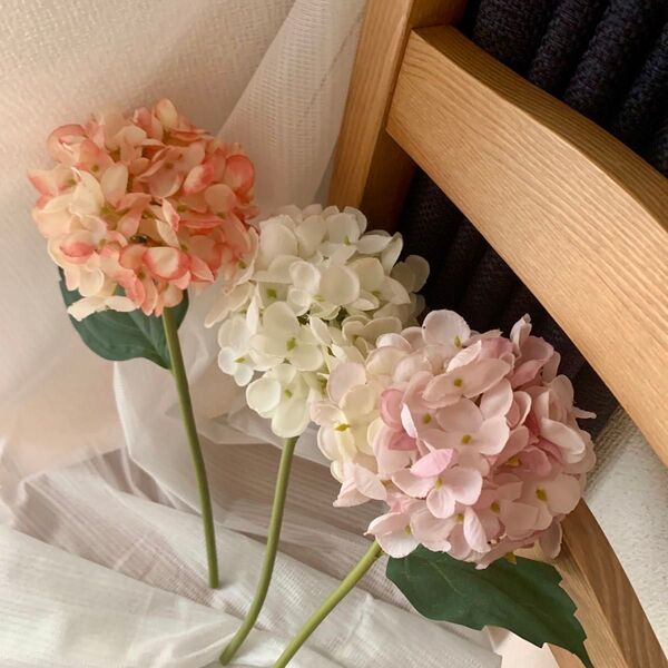 1本 造花 紫陽花 あじさい アジサイが咲いて 家の休日の装飾 長さ約30cm