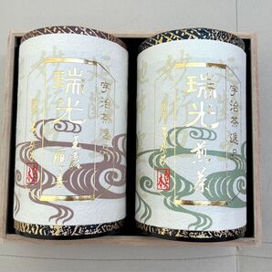 高級《宇治銘茶》「あじろ木」 〈瑞光〉宇治煎茶・玉露/雁ヶ音(かりがね) 詰合せ 京阪百貨店取扱い商品