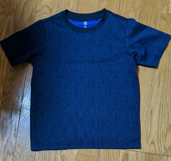 UNIQLO 半袖Tシャツ 140cm キッズ ネイビー Tシャツ 半袖 ユニクロ スポーツ