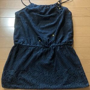 ビキニの上に♪タンクトップ黒 レース タンキニ
