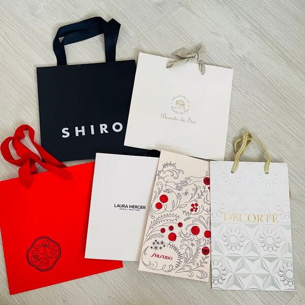 ショッパー 紙袋 ショップ袋 ブランド紙袋 SHIRO 資生堂 Laura mercier dcollet コスメデコルテ