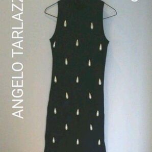 【ヴィンテージ】ANGELO TARLAZZI アンジェロタルラッチ ビジュー付き ワンピース