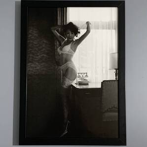 ■松坂慶子■セクシーランジェリーショット/A4額装品/写真集掲載/なかにし礼/モノクロ/女優/美人/エロティックアート G752