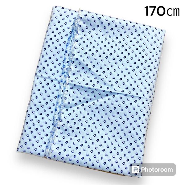 生地 プリント ライトブルー 170㎝