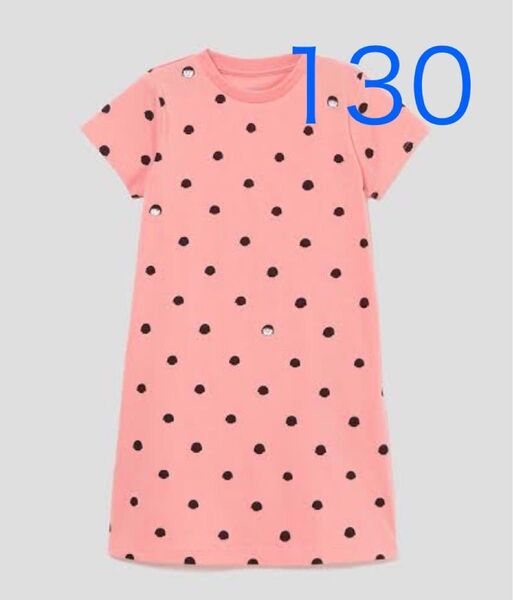 グラニフ ちびまる子ちゃん まる子 パターン キッズAラインワンピース 130