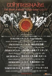 WHITESNAKE (ホワイトスネイク) the flesh & blood world tour JAPAN 2019年 & 2020年 Aレギュラー+B追加公演 & チラシ 非売品 3種3枚組