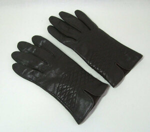 [ gloves ]reti-z.. Brown leather tea color 