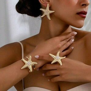 ヒトデアクセサリーセット バングル&リング&ピアス
