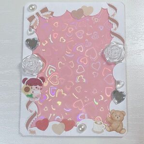 硬質ケース シールデコ コラージュ トレカケース フォトカ トレカ ホワイト 白