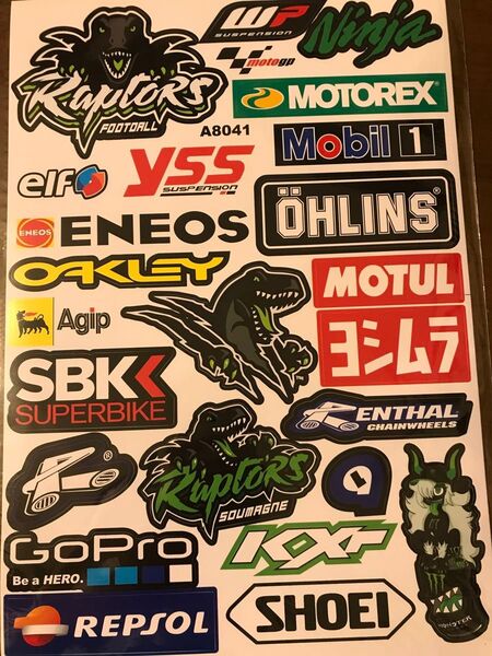 shoei ヨシムラ FOOTOORLL raptors シェルステッカー レーシングステッカー バイク 車ステッカー GoPro