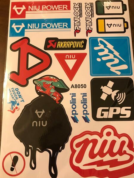 NIU POWER don’t touch my car ステッカー レーシングステッカー 車ステッカー バイクステッカー