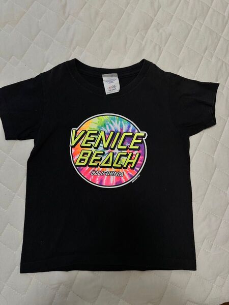 Tシャツ 半袖 100 黒 ブラック アメリカ オシャレ ベニスビーチ スケーター系Tシャツ