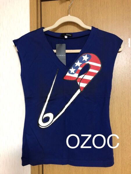 未使用 OZOC ノースリーブ Vネック トップス ワールド