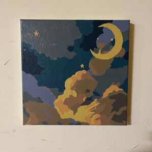 【匿名配送】 月夜空 アクリルアート