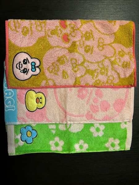 おぱんちゅうさぎ タオルハンカチ 3枚セット