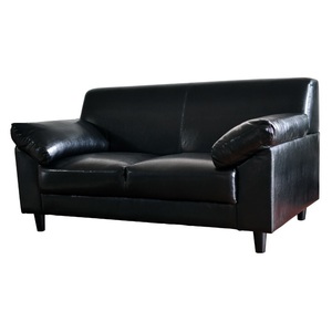  simple leather sofa WKS-8063BK black 