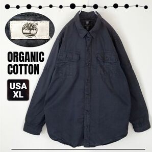 ティンバーランド/Timberland★オーガニックコットン/フィールドシャツ★製品染め★USAメンズXL