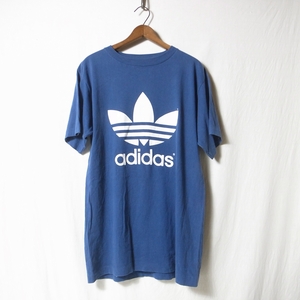 USA製 90s ヴィンテージ adidas アディダス トレフォイル Tシャツ M ネイビー / ロゴ 80s スポーツ