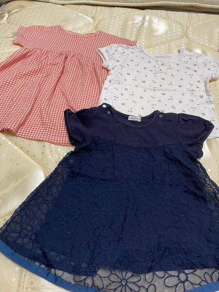 女の子80サイズまとめ売り エニィファム UNIQLO トップス ワンピース 半袖セット Tシャツ