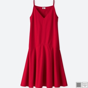 [ new goods *M* red ] Uniqlo ×ru mail Uniqlo U Uniqlo You sia soccer camisole One-piece feeling ... feeling material. dress. red 