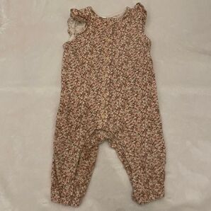 h&m ベビー ロンパース 女の子 花柄 74 9M ピンク