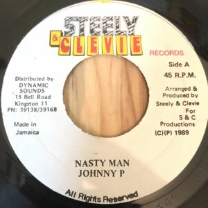 送料無料★レア 大人気 ダンスホール クラシック!! NASTY MAN / JHONNY P★45 Vinyl