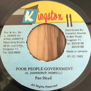 送料無料★レア 大人気 Answer Riddim★POOR PEOPLE GOVERNMENT / Pan Head★試聴あり