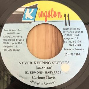 送料無料★レア 大ヒット Far East Riddim★NEVER KEEPING SECRETS / Carlene Davis★