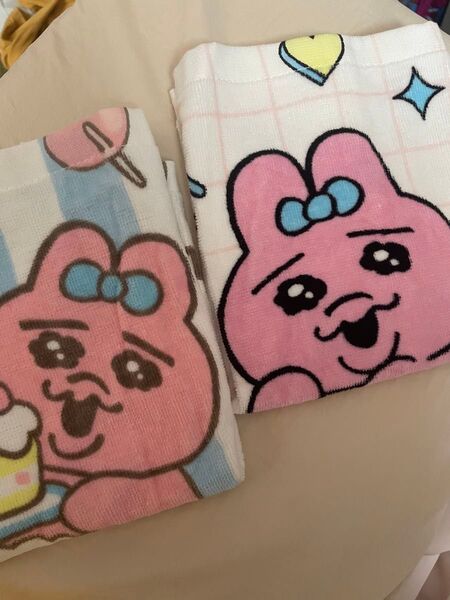 おぱんちゅうさぎ ハンドタオル 2枚