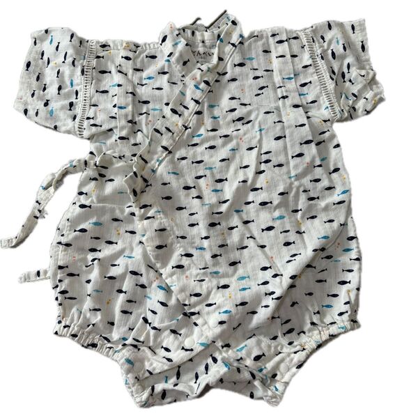 甚平 ベビー服 ロンパース 浴衣 80cm