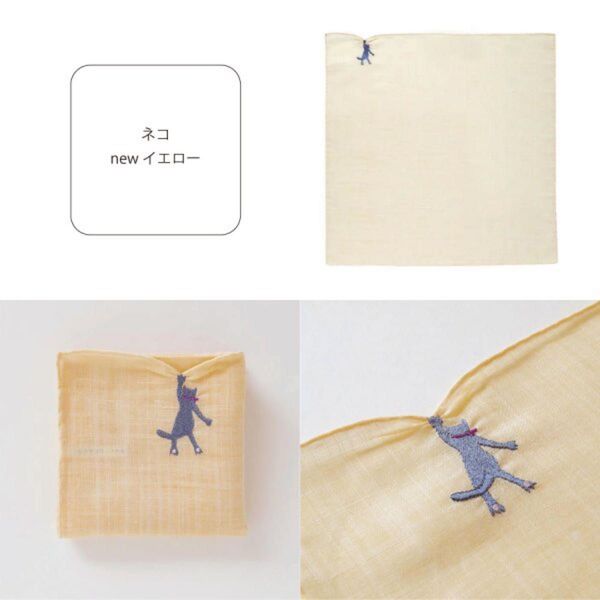 Classics the Small Luxury 刺繍ハンカチネコ