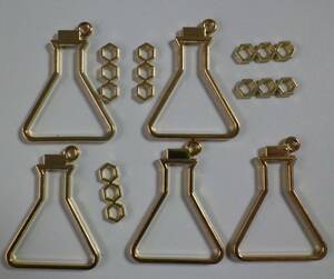 UV resin # empty frame charm # triangle flask * chemistry bin *. what .*10 piece 