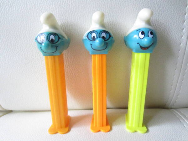 ★【送料込み】 「ペッツ PEZ」 『スマーフ』3本セット ★